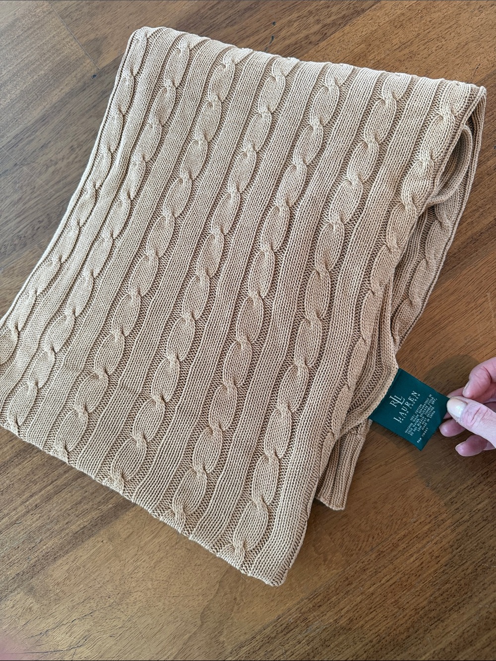 Ralph Lauren throw blanket— 64”x48”
